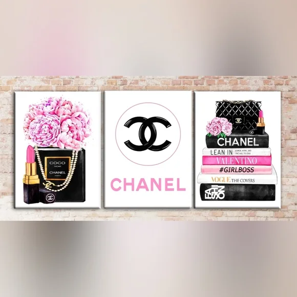 CHANEL Wall Decor Chanel Three Piece 8 2x11 Wall Art Poshmark